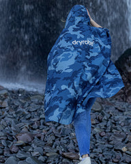 Dryrobe One Size Rainproof Poncho - Blue Camo