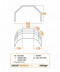 Vango Airbeam Windbreak 5 Panel (Elements Proshield)