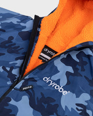 Dryrobe Advance Kids Long Sleeve Blue Camo / Orange