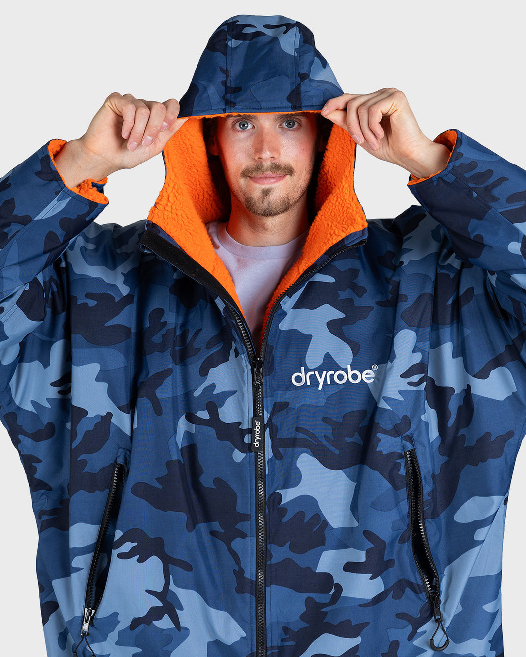 Dryrobe Advance Long Sleeve Blue Camo Orange