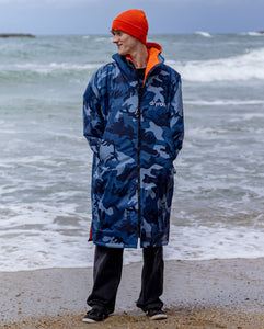 Dryrobe Advance Long Sleeve Blue Camo Orange