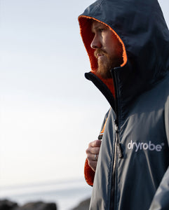 Dryrobe Advance Long Sleeve Dark Grey /  Orange