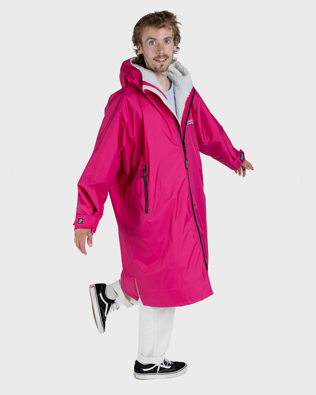 Dryrobe Advance Long Sleeve Hot Pink / Grey