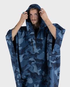 Dryrobe One Size Rainproof Poncho - Blue Camo