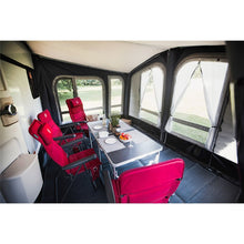 Vango Riviera Air Awning 390 Elements TC Package With Free Tall Annex Elements TC - Riviera, Caravan Awning Side Canopy and    CP225 - Breathable Fitted Carpet - Riviera 390