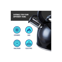 Liberty 2.5L Whistling Kettle - Black