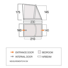 Vango Riviera Air Awning 390 Elements TC Package With Free Tall Annex Elements TC - Riviera, Caravan Awning Side Canopy and    CP225 - Breathable Fitted Carpet - Riviera 390