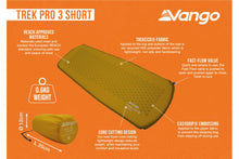 Vango Trek Pro 3 Short Self Inflating Mat
