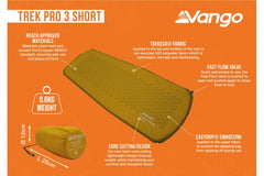Vango Trek Pro 3 Short Self Inflating Mat