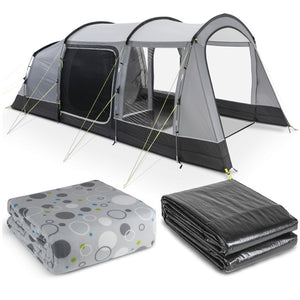 hayling 4 air tent Kampa Hayling 4 Poled Tent Package | 4-Person Family Tent