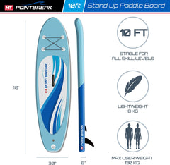 M.Y 10ft Blue Inflatable Paddle Board Package -Blue