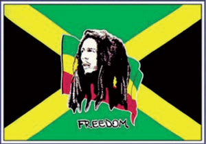 Bob Marley and Jamaica Flag 5ft by 3ft, windsocks