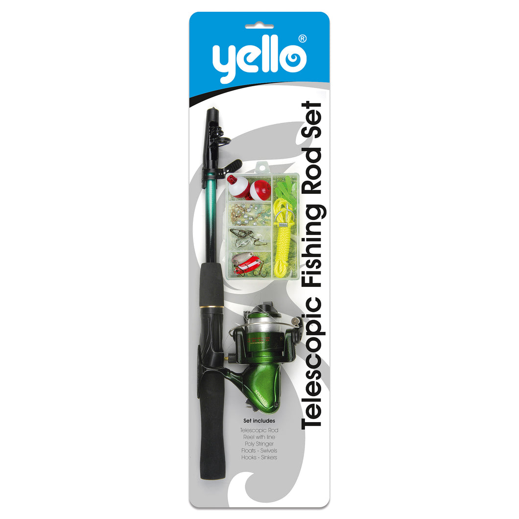 children's telescopic fishing rod Yello Telescopic Junior Fishing Rod Set | Beach Toys