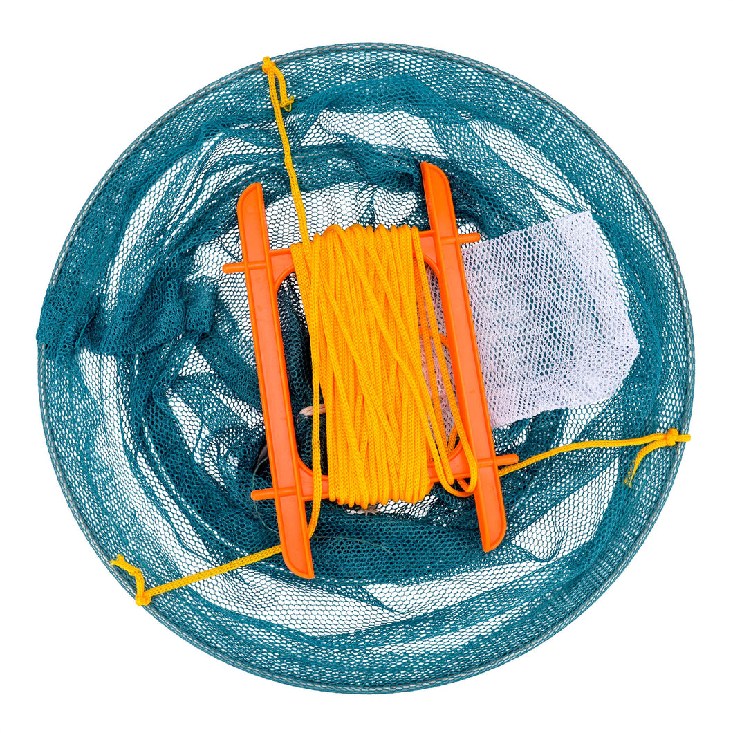 Crab Line Drop Net With Metal Ring and Handles