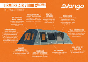 Vango Lismore Air 700DLX Tent Package
