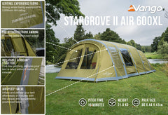 Vango Stargrove II 600XL Airbeam Tent Package (2022)