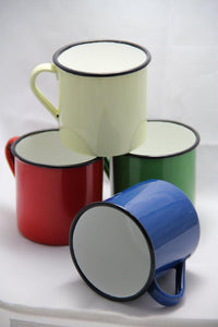 Retro Coloured Enamel Mugs