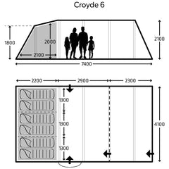 Kampa Croyde 6 Air Tent Package - FREE CARPET AND FOOTPRINT
