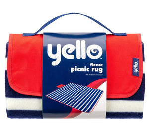 Yello Stripped Fleece Picnic Blanket
